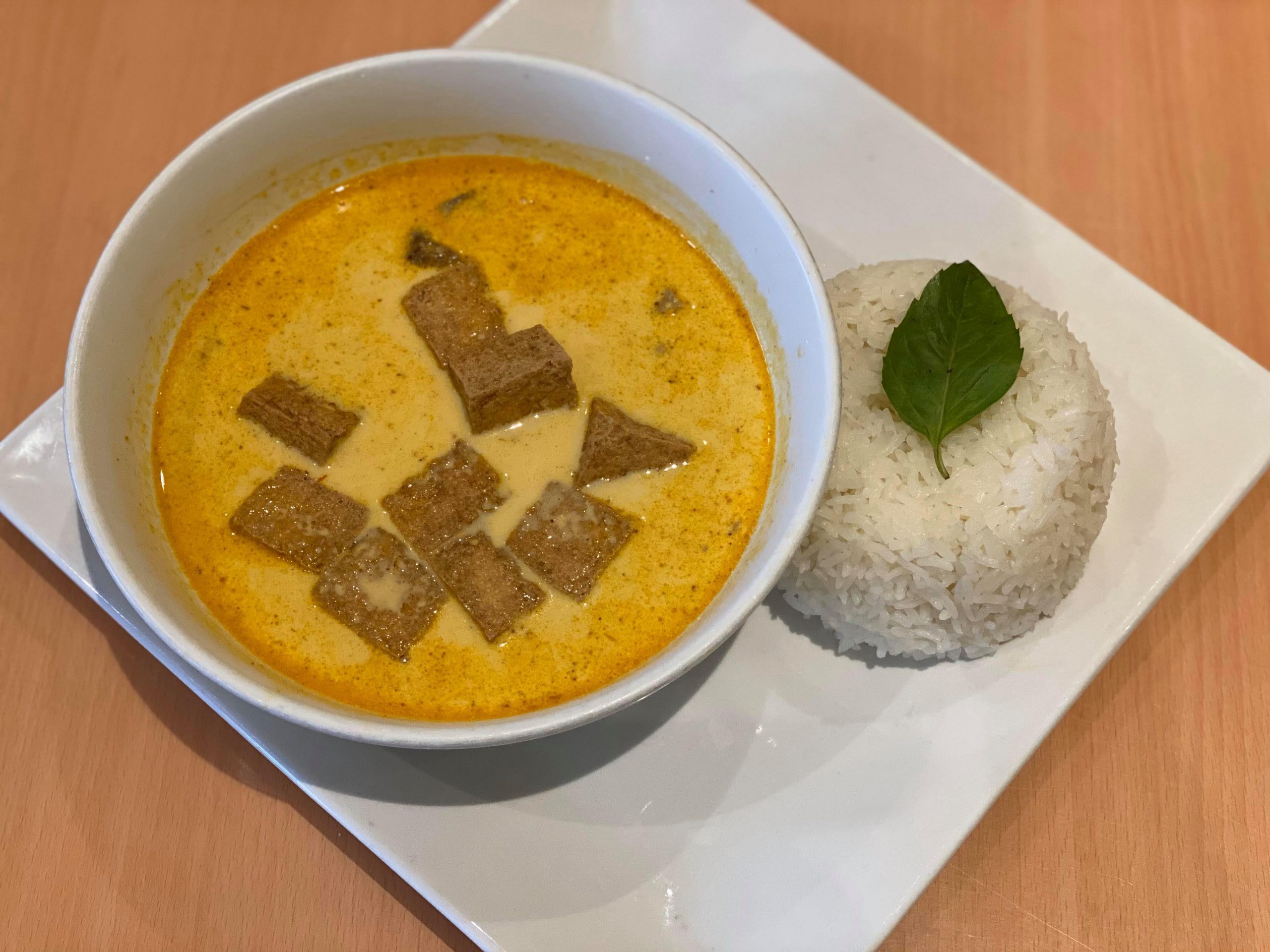 34A. Rice with Yellow Tofu Curry