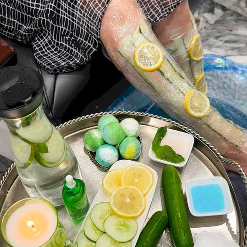 Mirage Collagen Bubble Bomb Combo Pedi + Classic Mani