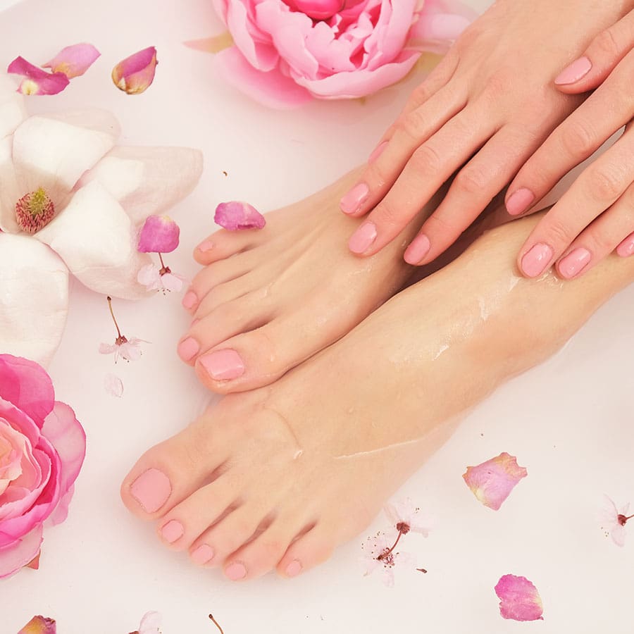 Rose Gold Pedicure (Hot Stone)